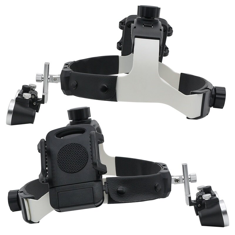 Lupa binocular dental hands-free 2.5x 3.5x com 5w farol clipe userful helment lupas com li-na bateria recarregável