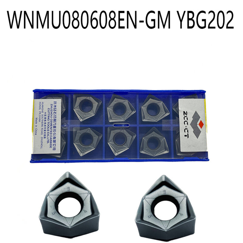 NEUE 10 stücke WNMU080608 Gesicht Fräsen Einsätze Oringinal Gute Qualität Mill Hartmetall Cutter Platte Drehmaschine Drehen Werkzeug