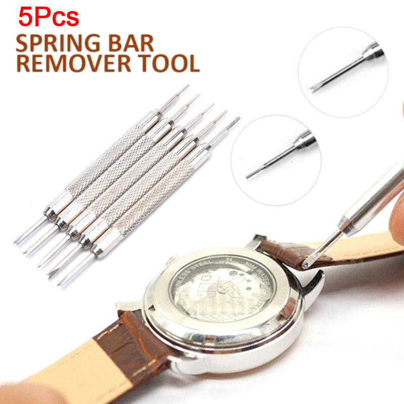 5pcs Spring Bar Link Pin Remover Repair Tool Watch Wrist Band Change Strap