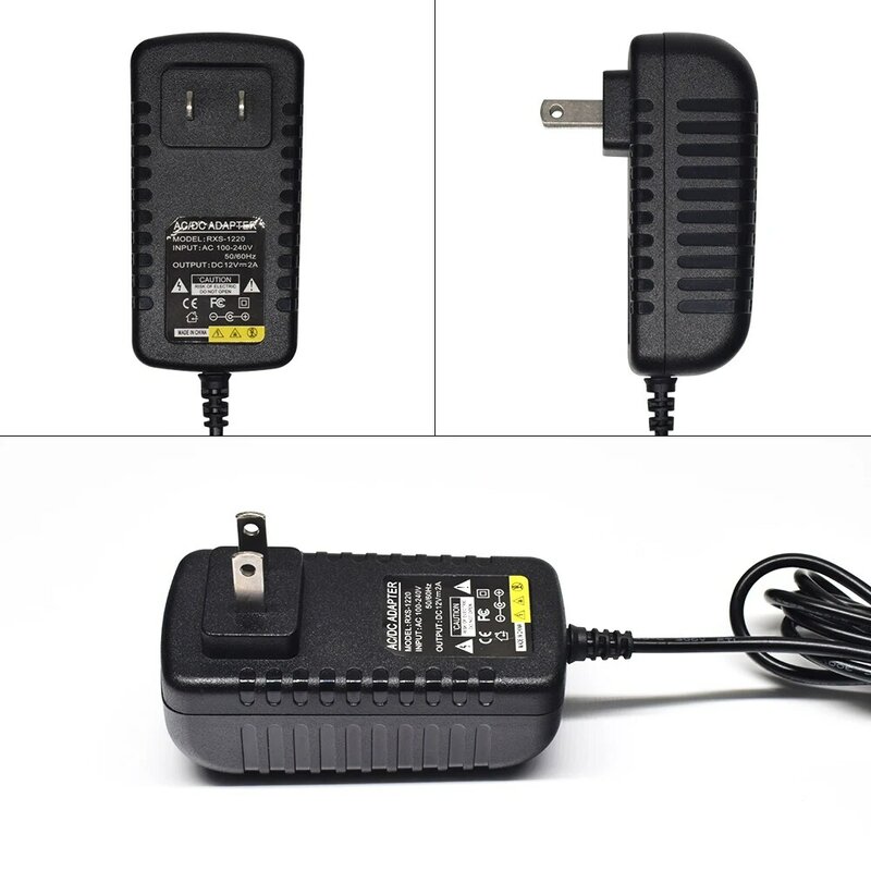 Универсальный адаптер питания постоянного тока 12 В 2 А, зарядное устройство, адаптер ЕС, США для камеры видеонаблюдения