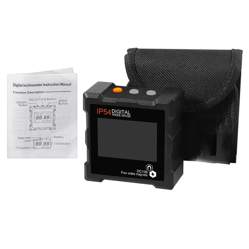 Neoteck – boîte de niveau numérique, rapporteur d'angle, détecteur de niveau, jauge biseautée, inclinomètre avec rétro-éclairage magnétique, étanche