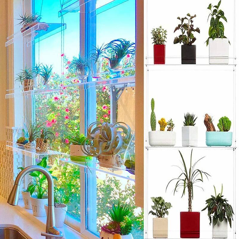 Moderne pflanzenregale dekorative Pflanzen regal stehen Pflanzen Sukkulenten Regal Acryl mehr schicht igen Garten Blumen ständer für Fenster Wohnzimmer Schlafzimmer