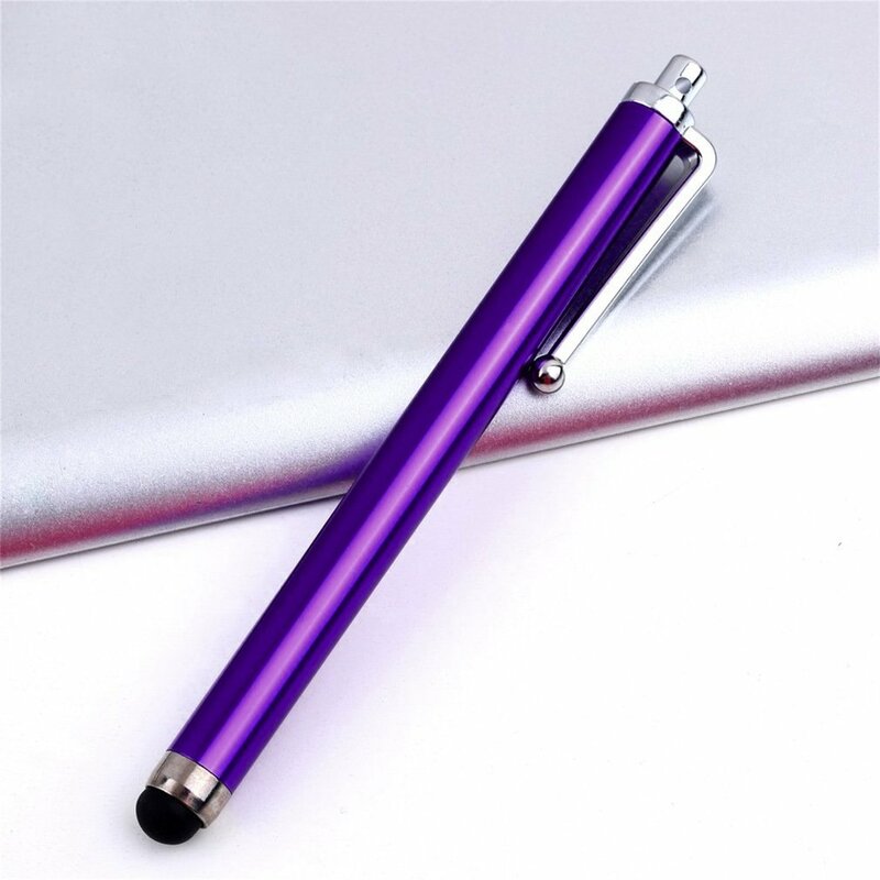1 pçs/lote round-head design de metal stylus touch screen lente de vidro substituição digitador caneta para iphone ipad tablet