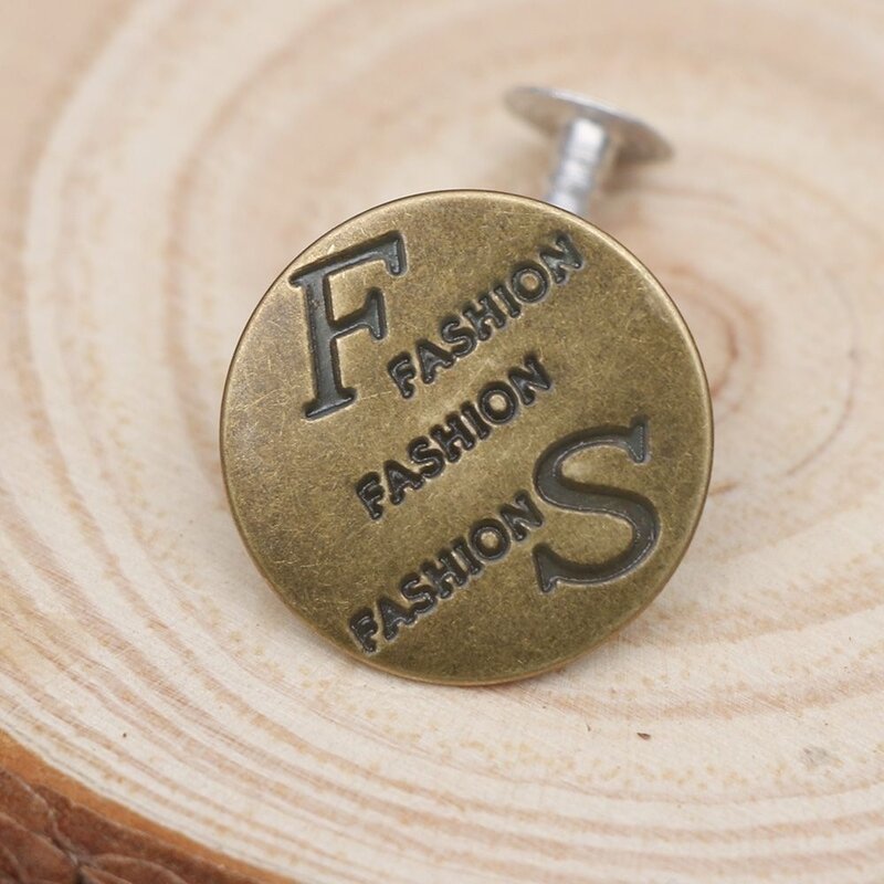 10 pz/set 17MM/20MM bottoni in metallo di alta qualità tono bronzo bottoni Jean pulsante misto accessori di abbigliamento