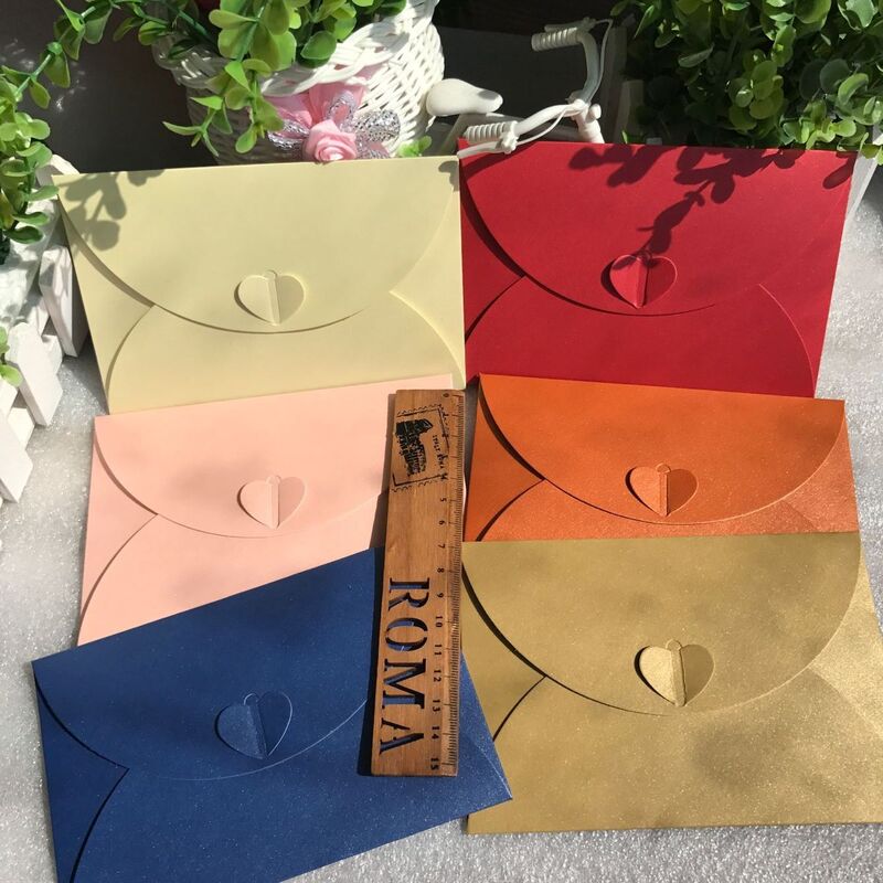 Enveloppes pour Invitations de Mariage, Pochettes en Papier de 17.5x11cm (1 Pouce + 2.54 cm), Ensemble de 50 Pièces