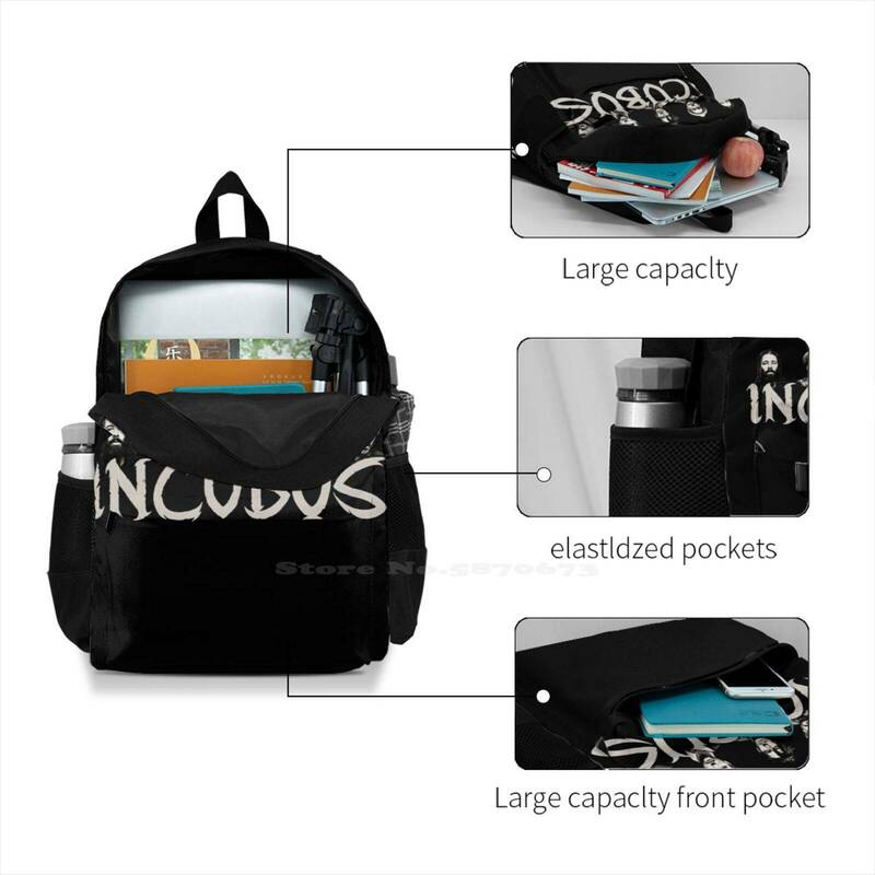حقيبة ظهر عصرية للكمبيوتر المحمول ، حقيبة مدرسية مع فرقة موسيقية