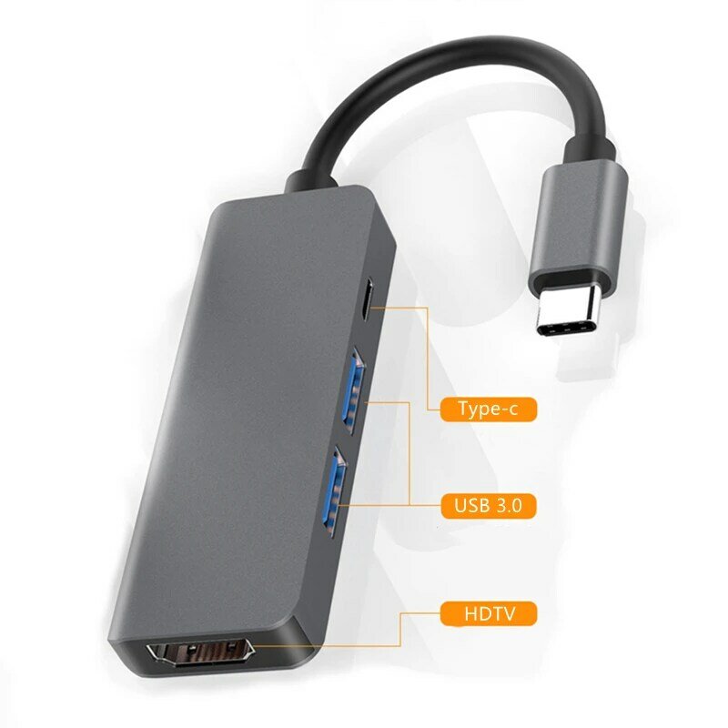 Док-станция Rankman с USB C на 4K HDMI, совместимая с USB 3,0 2,0 Type C PD