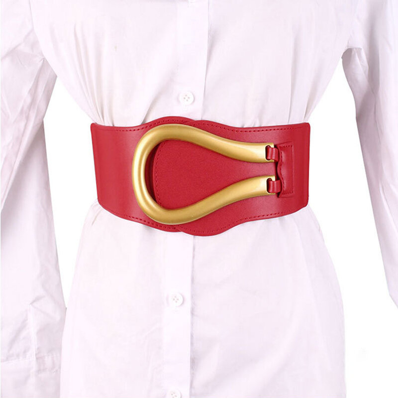 TWOTWINSTYLE Casual PU cuero mujer cintura sello Patchwork Hit Color Irregular faja para accesorios femeninos 2020 Moda de Primavera