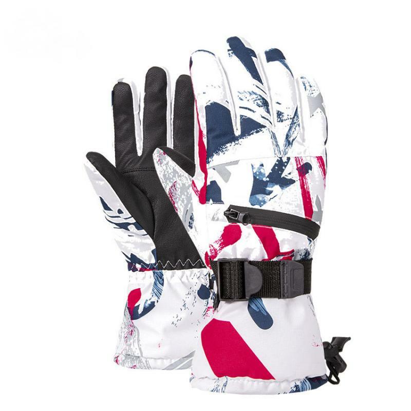 Теплые спортивные перчатки, зимние лыжные перчатки, мужские и женские модные водоотталкивающие теплые перчатки с разрезом для сенсорных экранов