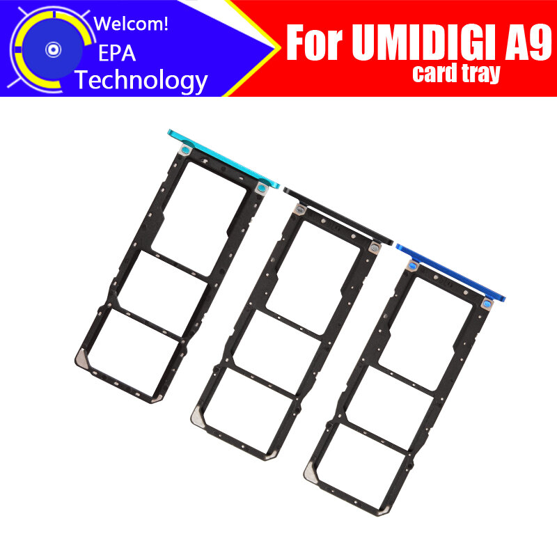 Umidigi-bandeja para cartão sim a9, 100% original, alta qualidade, suporte, slot de cartão, repalcimento, para umidigi a9