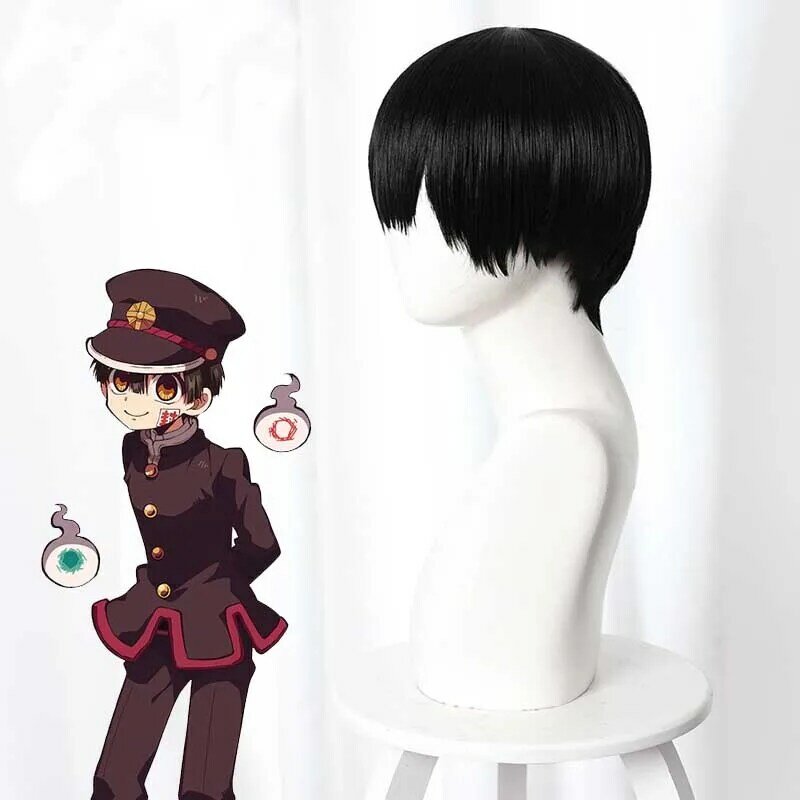 Jibaku Shounen-pelucas de Cosplay de Anime, pelo sintético con gorro, Jibaku Shounen hanako-kun, Hanako kun Nene Yashiro, 2020
