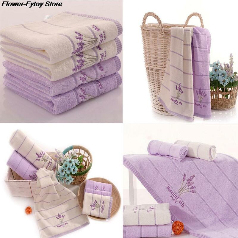 33*74cm Stick handtücher schöne Haut Lavendel Blumen Baumwoll stoff duftenden Geruch Waschlappen Handtücher