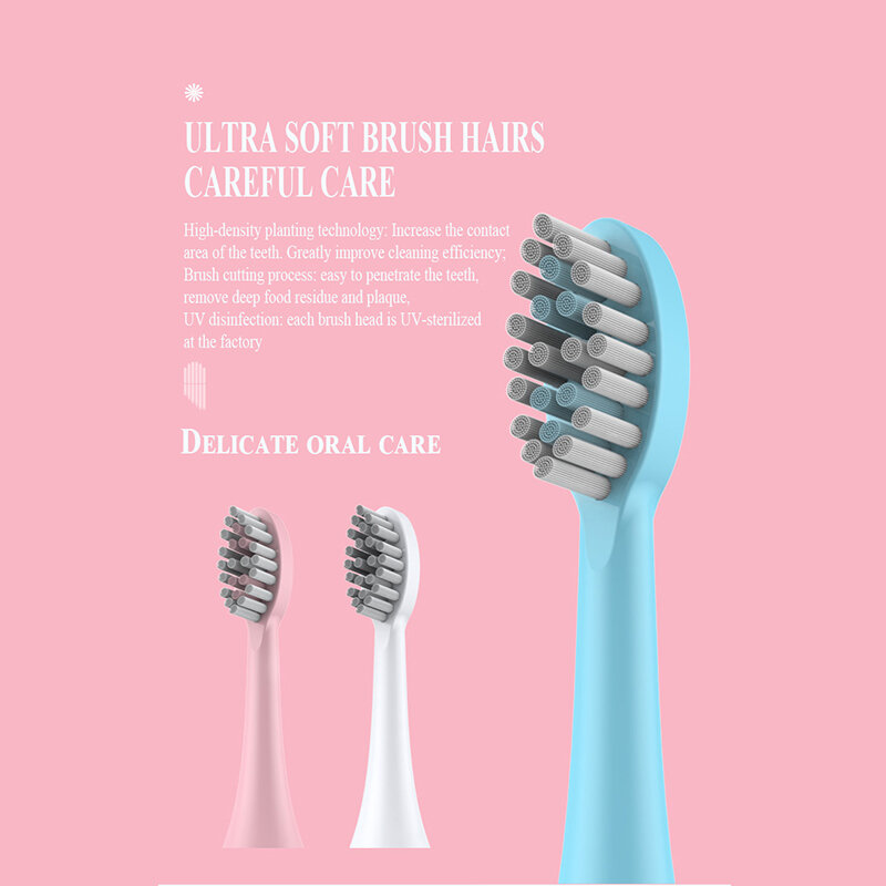 1Pcs Fashion Convenient  Waterproof Electric Ultrasonic Toothbrush Brush Clean Oral Hygiene Bathroom Products