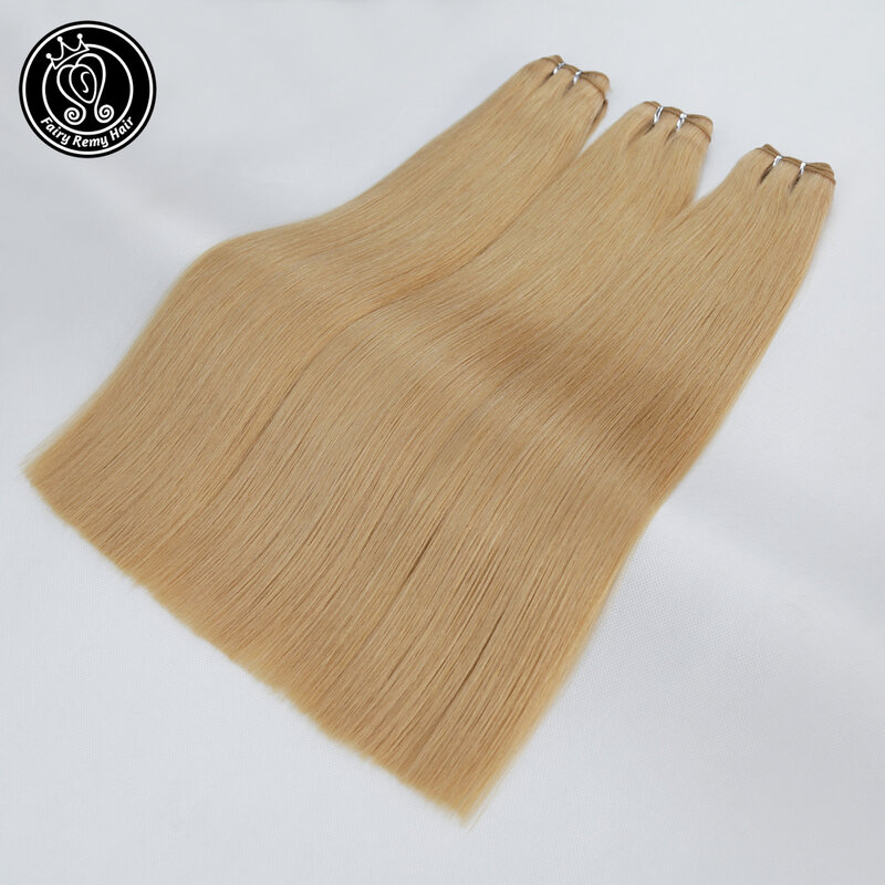 Wróżka Remy włosy podwójne rysowane 14-24 Cal naturalne Remy ludzkie doczepiane włosy prawdziwe europejskie proste wiązki przedłużanie włosów 150 g/sztuka