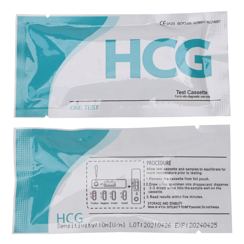 IKOKY 5 قطعة النساء HCG اختبار الحمل المبكر شرائط طقم اختبار الحمل دقة البول قياس المنزلية الخاصة
