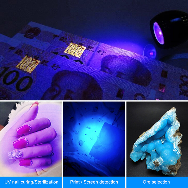 Lampu Meja Led USB Lampu UV Led Terang Fleksibel Clip-On Mini Pengering Kuku Lem Dapat Disesuaikan Detektor Produk Medis Uang Tunai dengan Sakelar
