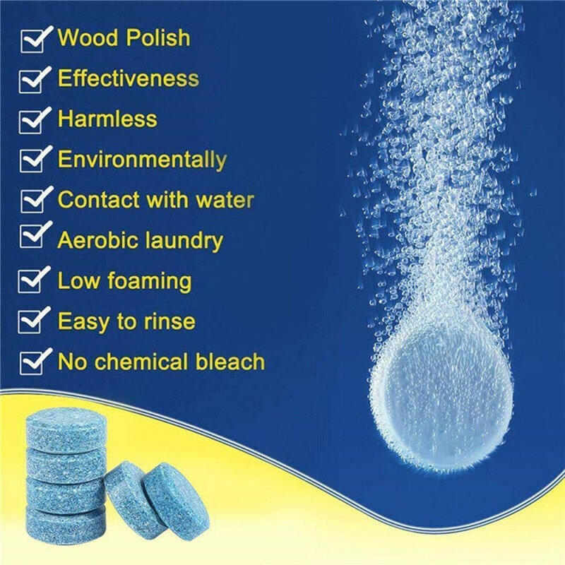 10 sztuk czyszczenie szyb samochodowych musujący Spray do czyszczenia Tablet szyba okienna środek czyszczący do samochodu wycieraczka lita grzywny deszcz skrobak