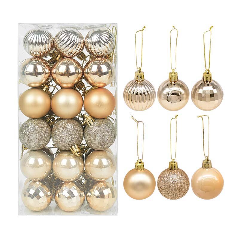 1 caja de bolas de Navidad, adornos para árbol de Navidad, colgantes para árbol, decoración para fiesta en casa, regalo de Año Nuevo, 2023