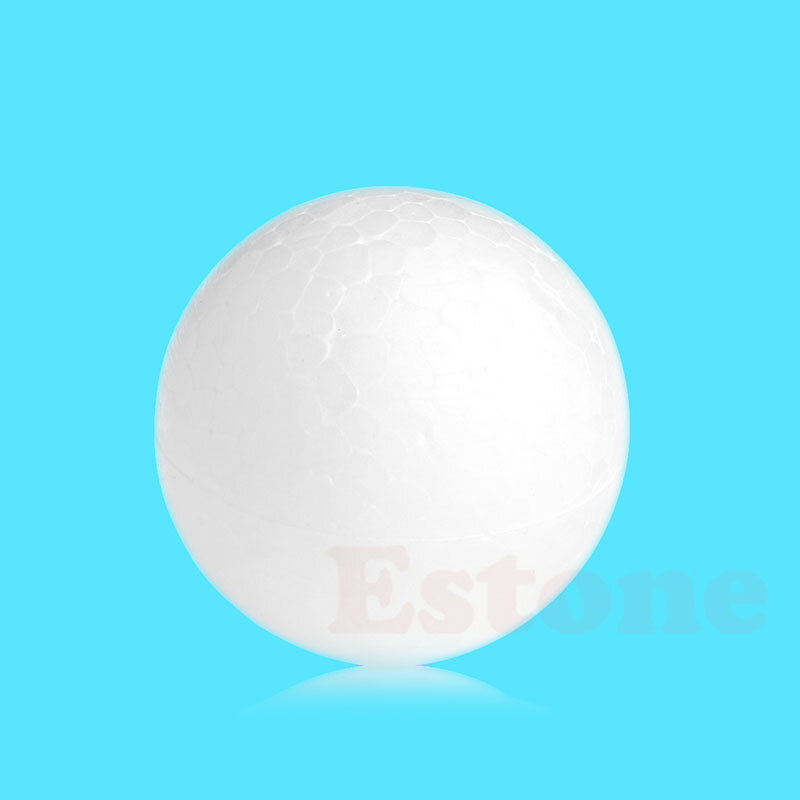 Bola redonda de poliestireno para modelado, Material creativo de espuma de poliestireno, DIY, 2/3/4/5/6/8 Cm, 1 unidad