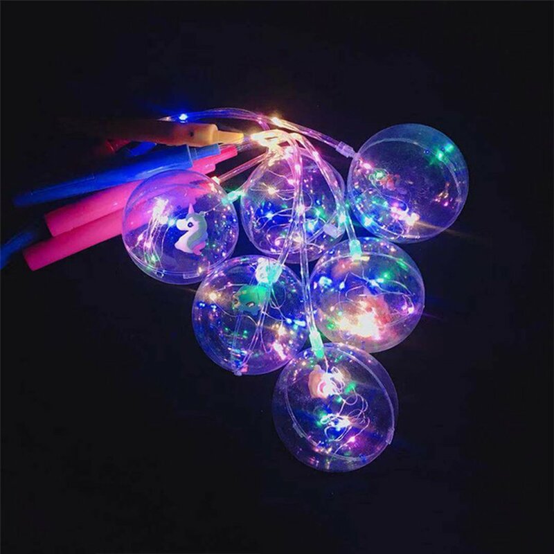 Bobo Ball-linterna de luz LED con mango para niños, Bola de elfos de Navidad, creativa, de dibujos animados de colores, juguete para Halloween