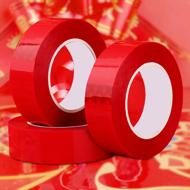 トレースなしの強力な粘着テープ,透明な赤,1ロール,5m/15m