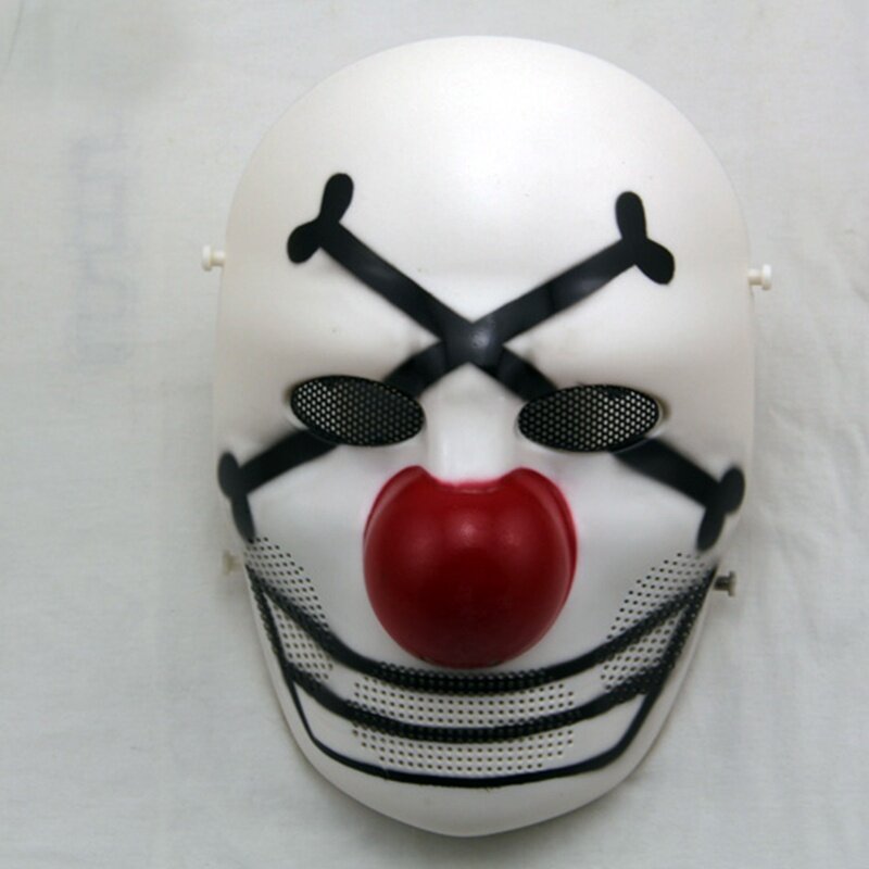 ZJZ08 маска с черепом клоуна из проволочной сетки, защитная маска на все лицо для страйкбола, пейнтбола, Хэллоуина, вечеринки, военная Боевая маска