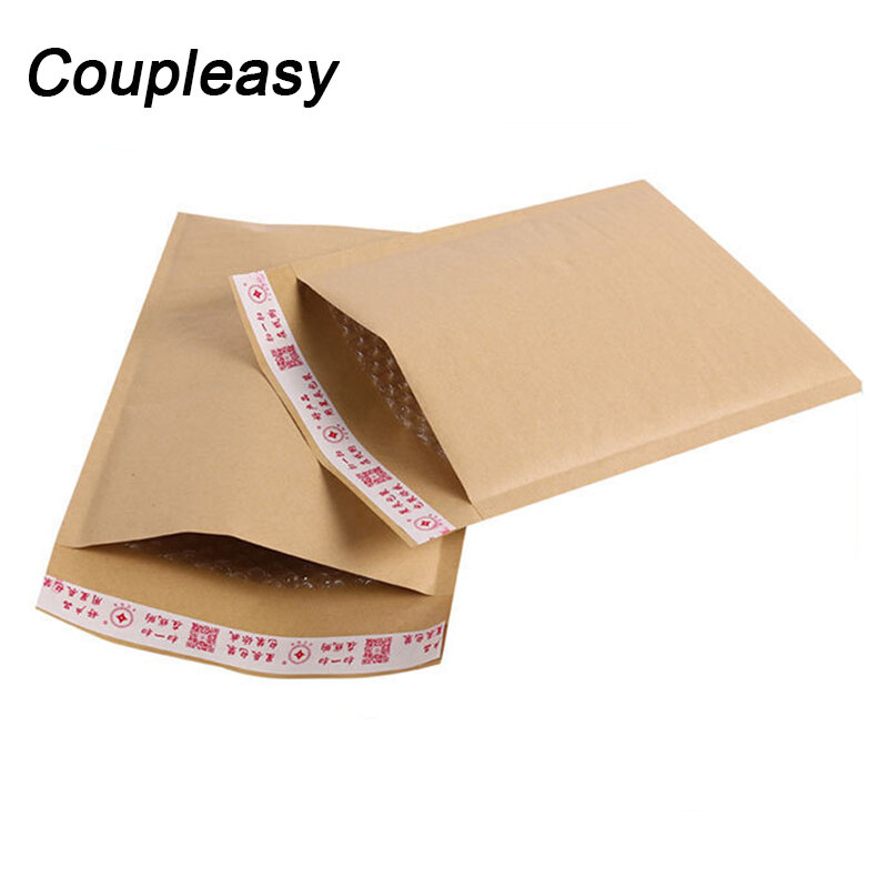 Envelope com plástico bolha para transporte, saquinho de papel kraft de 7 tamanhos com plástico bolha à prova de choque para envio postal, 30 unidades
