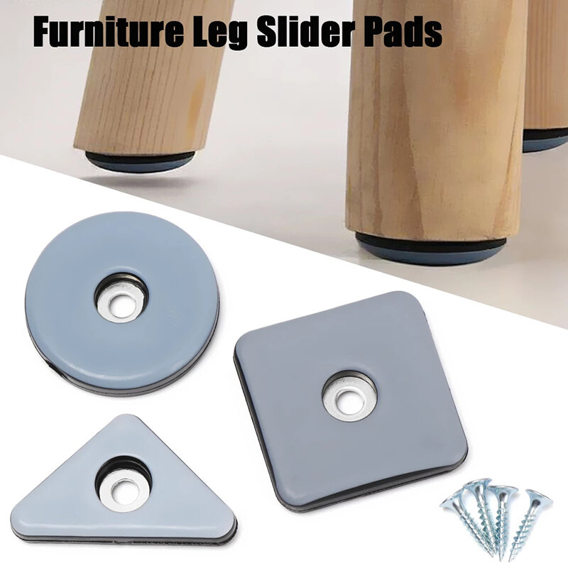 8Pcs Weiche Transparente Verdickung Gummi Nicht-slip Pad Tisch Stuhl Bein Basis Schutz Anti-abrieb Boden Matte mit Schrauben Hardware