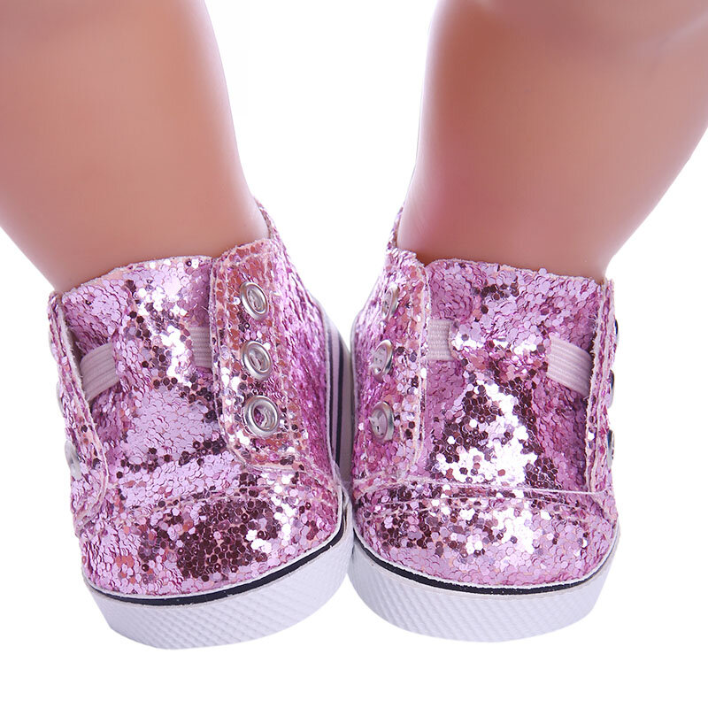 Sapatos Boneca para Bebê Nascido, Itens de Roupas e Acessórios, American Doll Girl Toy, Nenuco, Presente, 7 cm, 43 cm