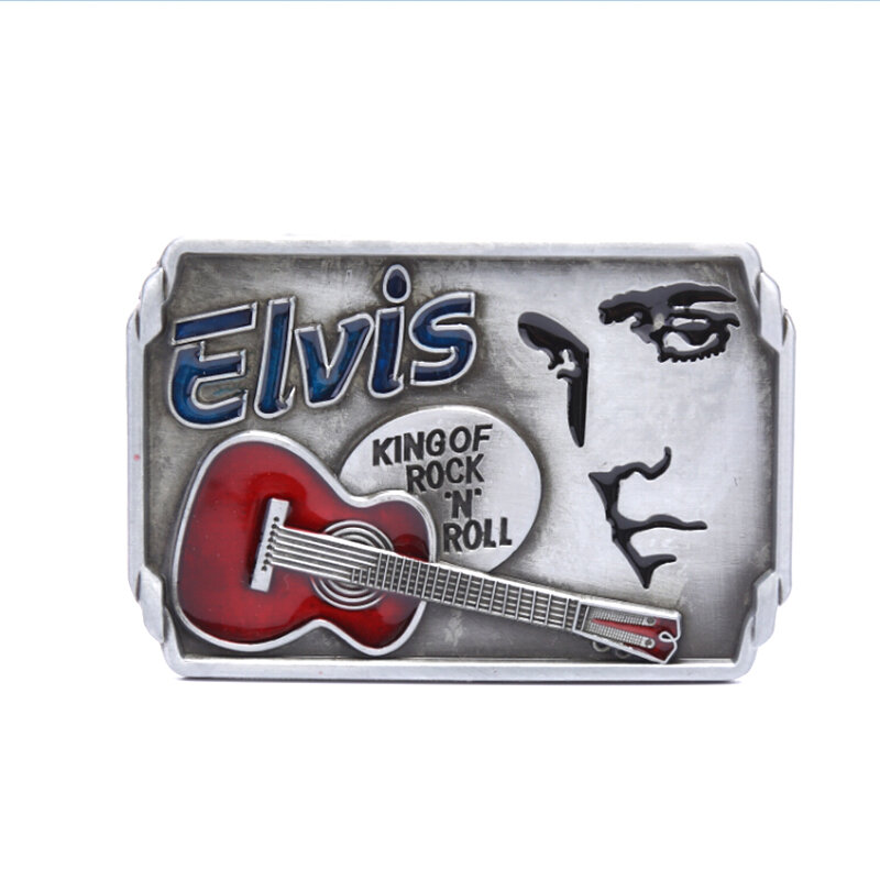 Ремень для гитары King of Rock and Roll Elvis, подарок для джинсов, пряжка для ремня для мужчин, широкий ремень
