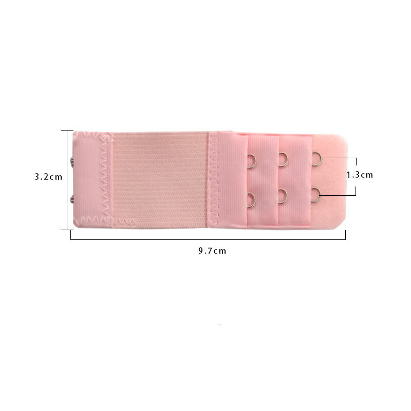 1PC Women Bra Extender 3 Rows 2 Hooks Elastic Adjustable Lengthen Clasp Covered Button Underwear Bra Accessory 8 Colors