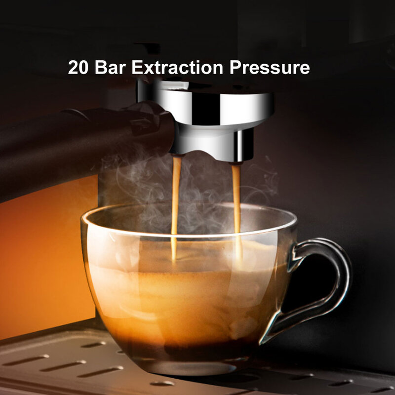 ITOP 엑스프레소 반자동 커피 머신, 이탈리아 라떼 커피 메이커, 스팀 지팡이, 온수 220-240V, 50-60Hz, 20 바