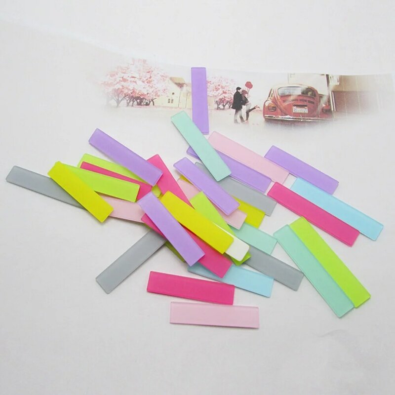100 pçs/lote doces cor acrílico retângulo acolchoado applique artesanato para diy clipes acessórios bem-vindo cores personalizadas