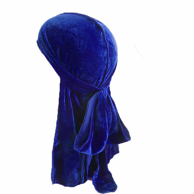 Turbante Doo Durag para hombre y mujer, gorro de Bandana transpirable de terciopelo de 94 cm, Unisex, gran oferta