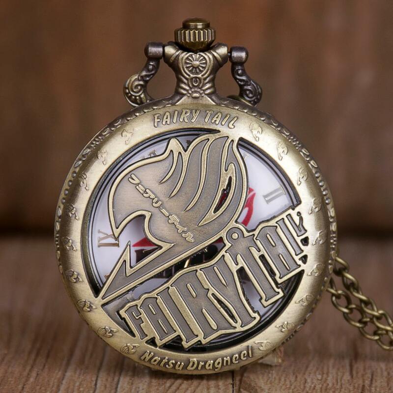 New Arrival Pocket Watches Animate Theme Hollow Design Quartz Pocket Watch With Necklace Chain for Men Women