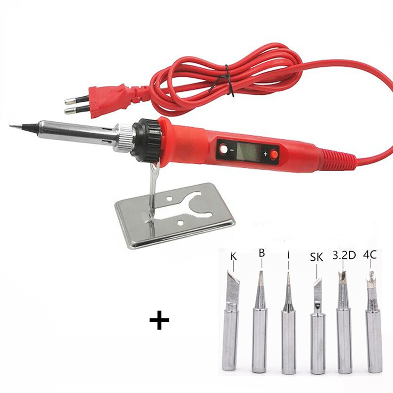 220V  80W  temperature adjustable LCD  Electric Soldering iron with 900M-T tips desoldering sucker