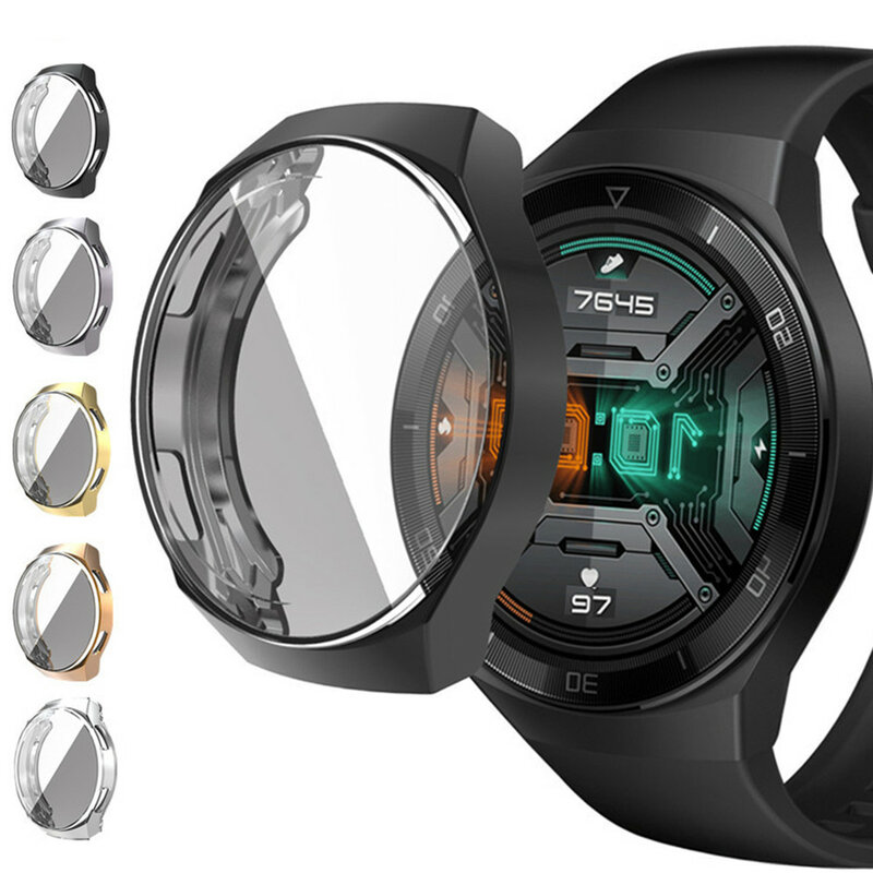 Custodia per Huawei watch GT 2e soft TPU Full Cover Frame Smart Watch accessori paraurti + protezione dello schermo Huawei watch GT2E