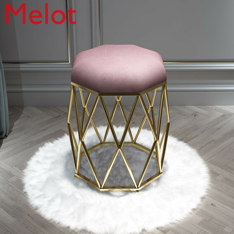 INS Dresser Makeup Stool Nordic Manicure Cosmetic Chair Bedroom and Household Stool Shoe Changing Stool Bedroom Furniture