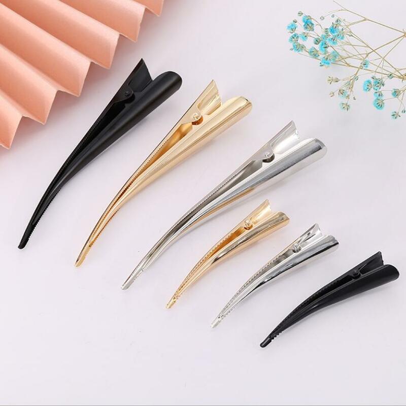 10pcs/lot DIY Accessories High Quality 7.45cm,12.5cm Thickened Horn Clip Mute Black /KC Gold/Steel Edge Clip Nose Clip