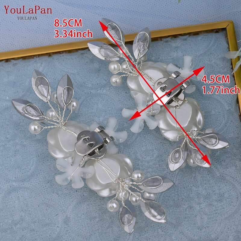 YouLaPan-hebilla de zapatos de flores X25 para mujer, decoración de tacón alto, Clips de zapatos, hebillas de zapatos para mujer, accesorios para fiesta de boda