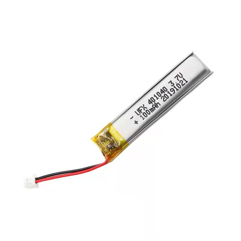 Ufx401040 – batterie lithium polymère 3.7V 100mah, casque Bluetooth au lithium polymère, panneau de protection à lacet lumineux, LED