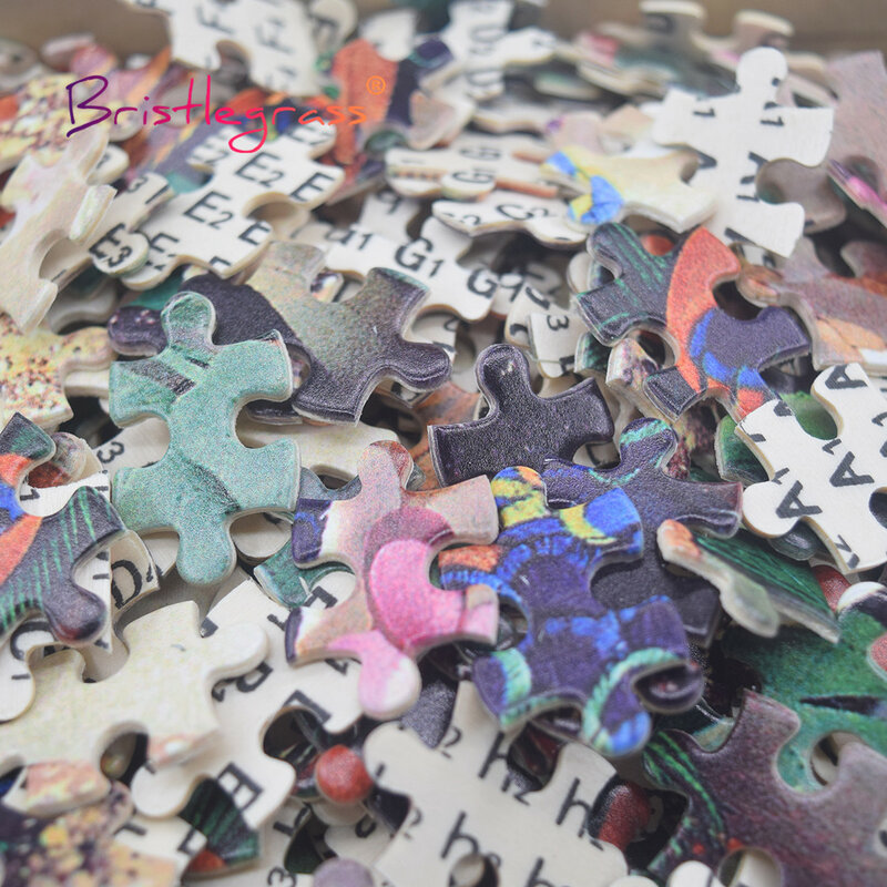 Деревянная головоломка-бриллиант 500, 1000 шт., цветок магнолии, Джузеппе кастильон, развивающая игрушка, китайская живопись, художественный Декор