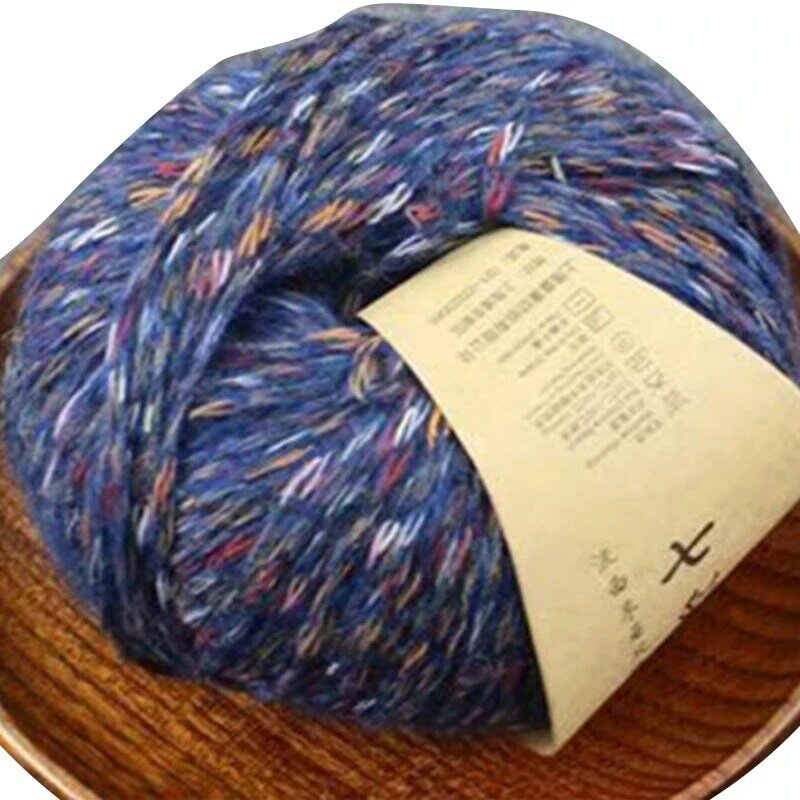 066F шерстяная пряжа для вязания крючком, ручное вязание, рандомная цветная пряжа
