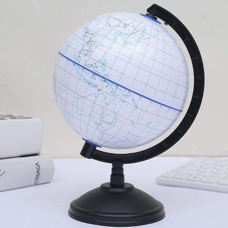 New Scrubable World Earth Globe Map Geography Educational Toy With Stand Home Office Ideal Miniature Gift Office Travel Marker