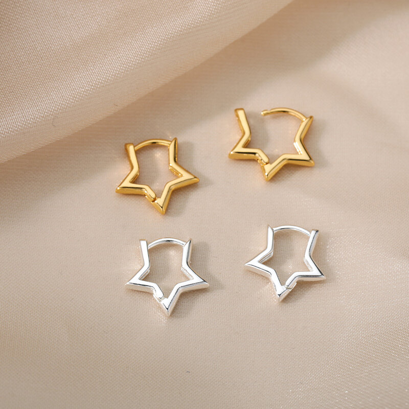 女性と女の子のためのステンレス鋼の星のイヤリング,小さなイヤリング,豪華な,ピアス,ミニマリストジュエリー,新しいy2k,2021
