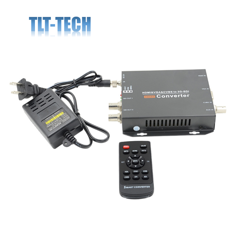 1920x1080 @ 60Hz HDMI VGA CVBS untuk SD/HD/3G SDI Video Converter CVBS Sinyal PAL/NTSC dengan Remote Control
