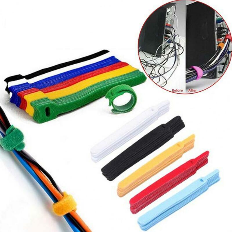 Laços de fio forte cabo laços cor aleatória fácil de usar de alta qualidade cabo laços prendedores fio zip cinta