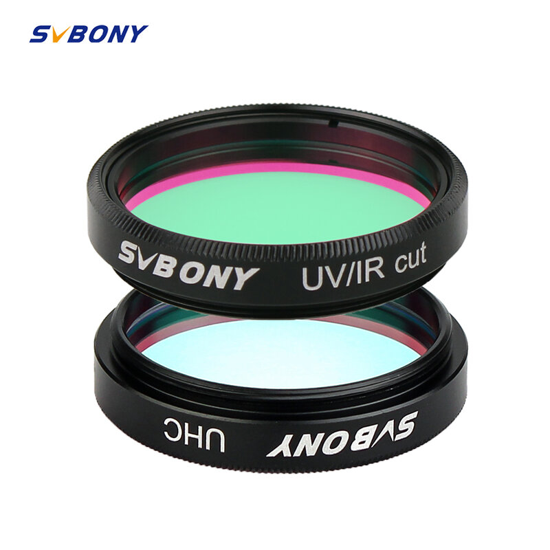 SVBONY 1.25'' UHC /UV-IR Elimination of Light Pollution Filters for Astronomy Telescope Eyepiece Observation of Deep Space