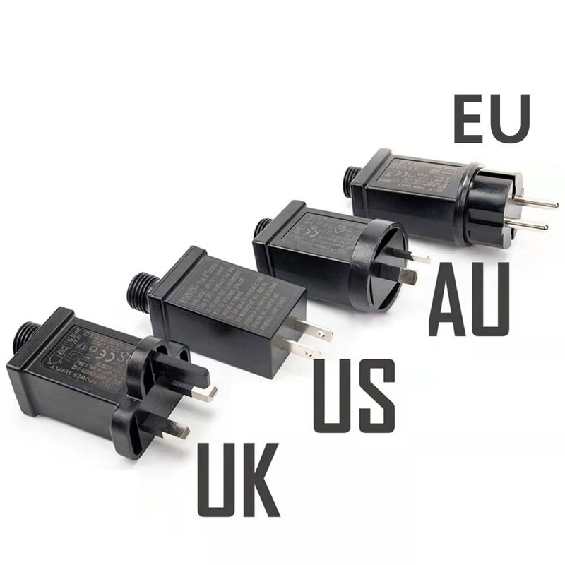 EU UK US AU Plug Powered Adaptor Plug-in Dual-Purpose 24V/31V Low Voltage Transformer Garden Lantern Accessories & 8 Function