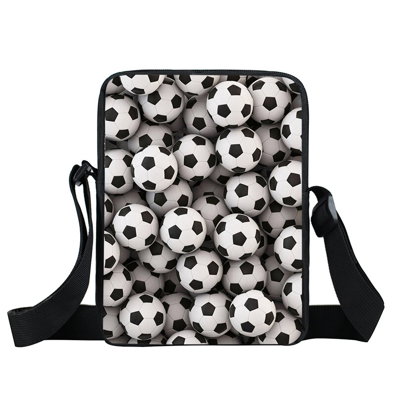 Cool Footbally / Soccerly Print Messenger Bag Meisjes Jongens Handtas Kinderen Schoudertassen Voor Reizen Kids Satchel Boekentas